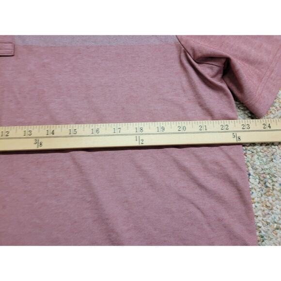 Travis Mathew Polo Shirt Mens XL Pink Golf Performance Striped Pima Cotton - Picture 13 of 16